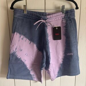 Levi's Men's Lavender & Navy Tie-Dye Hybrid Shorts